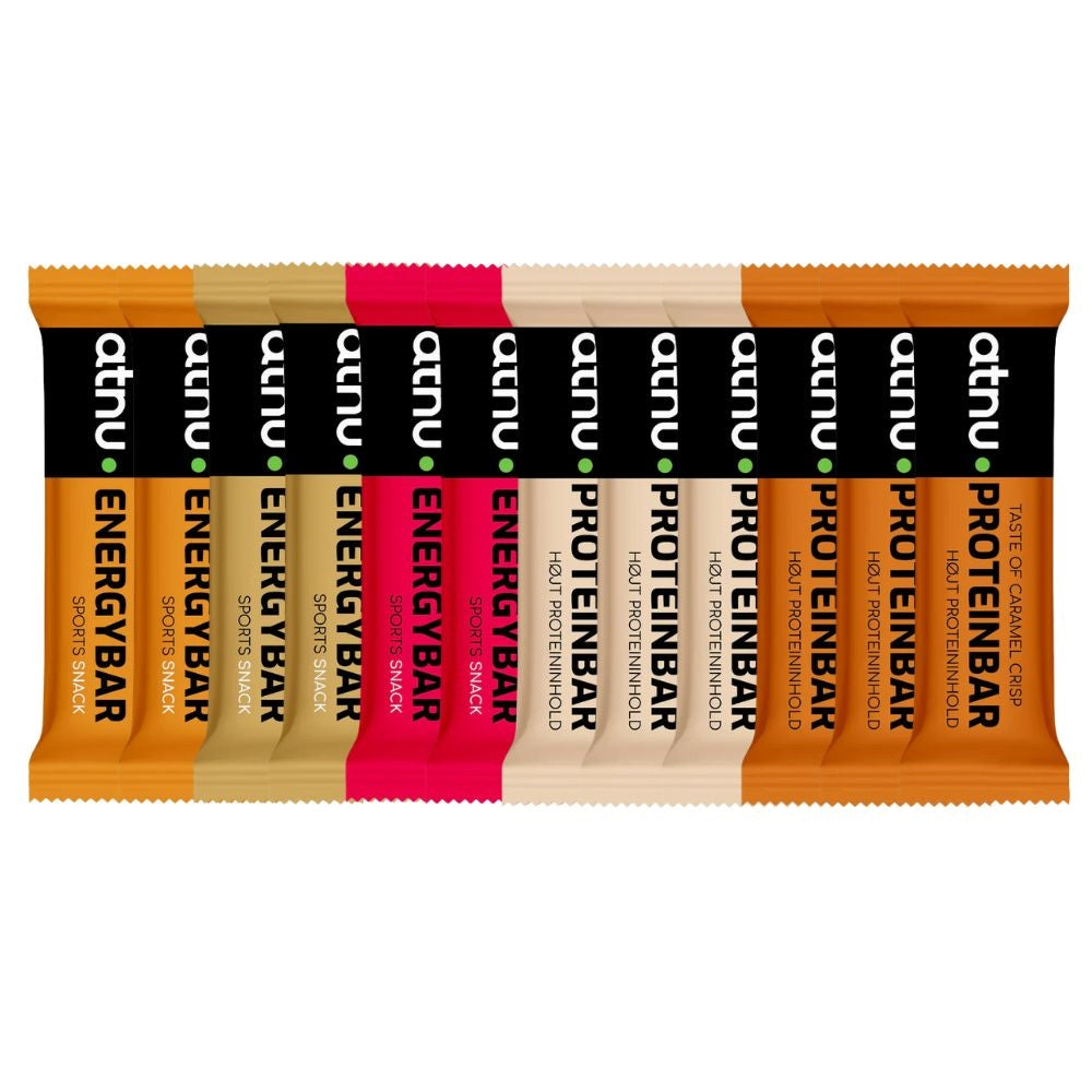 ATNU Bar - Mix energi og protein kasse - Kasse med 12 stk