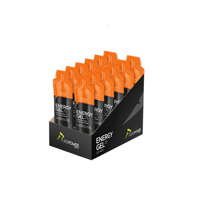 PurePower Energy Gel - 12 x 60g - Appelsin med koffein
