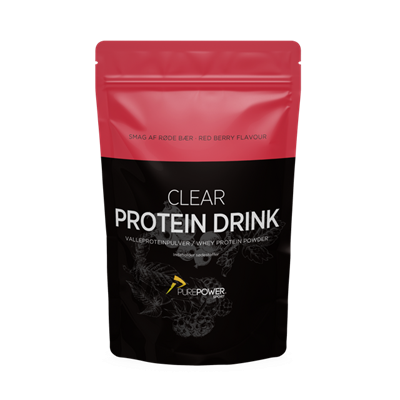 PurePower Clear Protein Drink - 400g - Røde bær