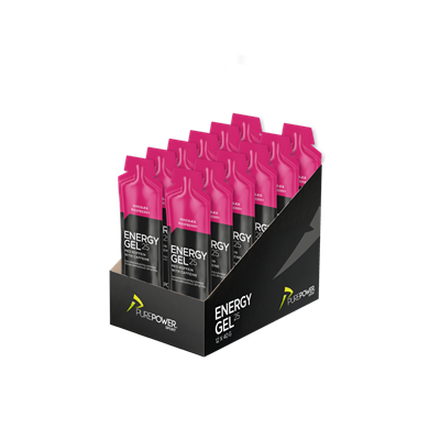 PurePower Energy Gel - 12 x 40g - Hindbær med koffein