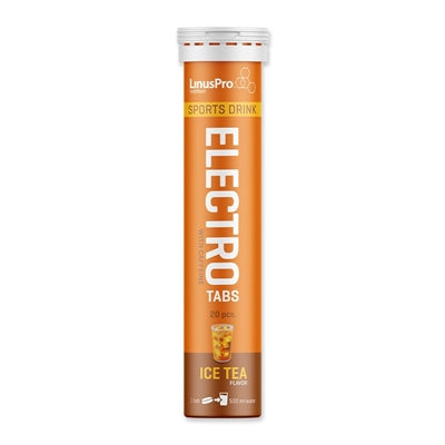 LinusPro Elektrolyt Tabs - Peach Ice Tea med koffein - 20 tabs